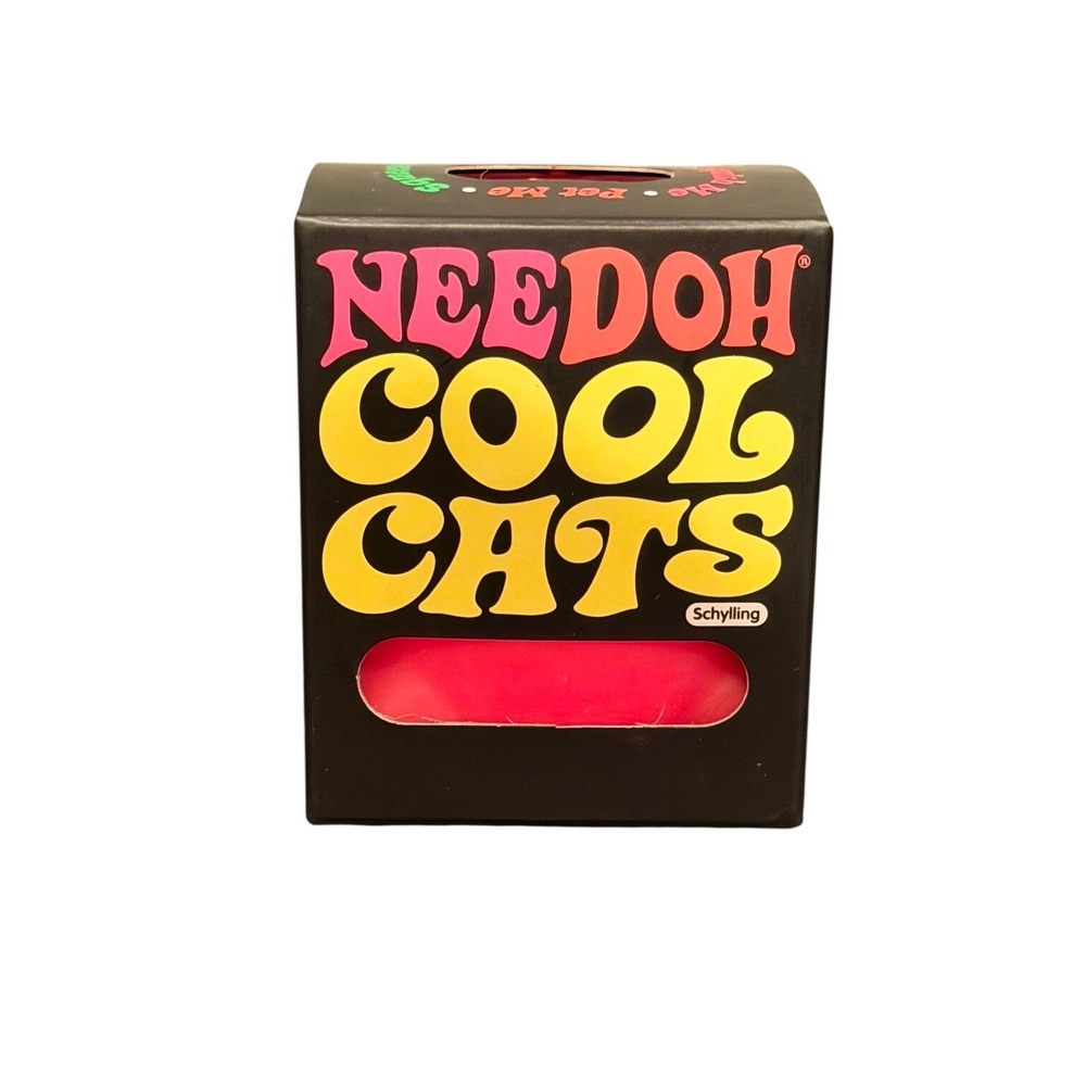 Schylling NeeDoh Cool Cats Pink Squishy Stress Fidget Toy NEW